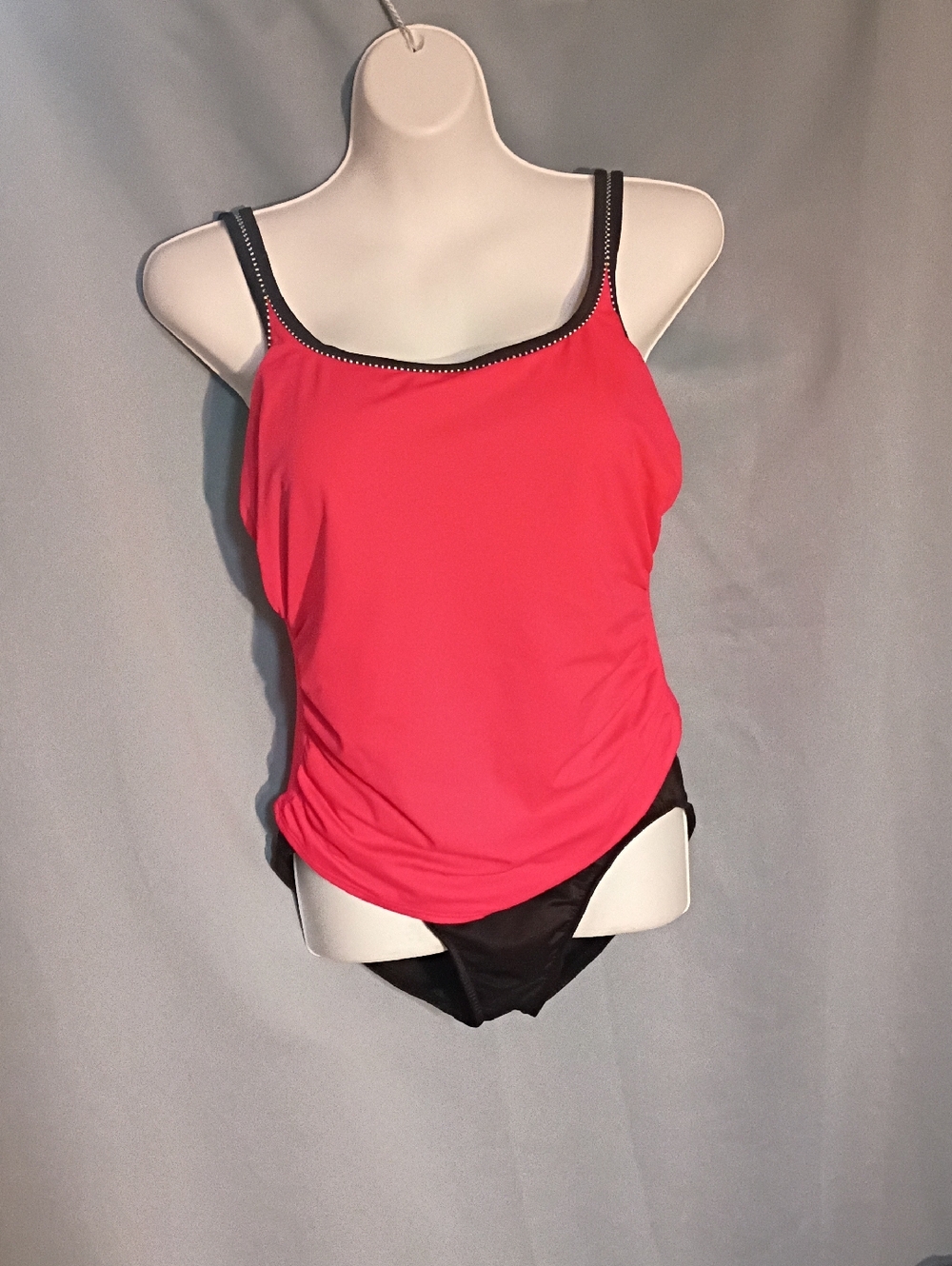 Miraclesuit Red Swim Suit with Black Trim